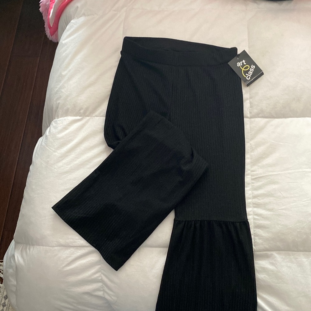 NWT girls super cute black bell bottoms….